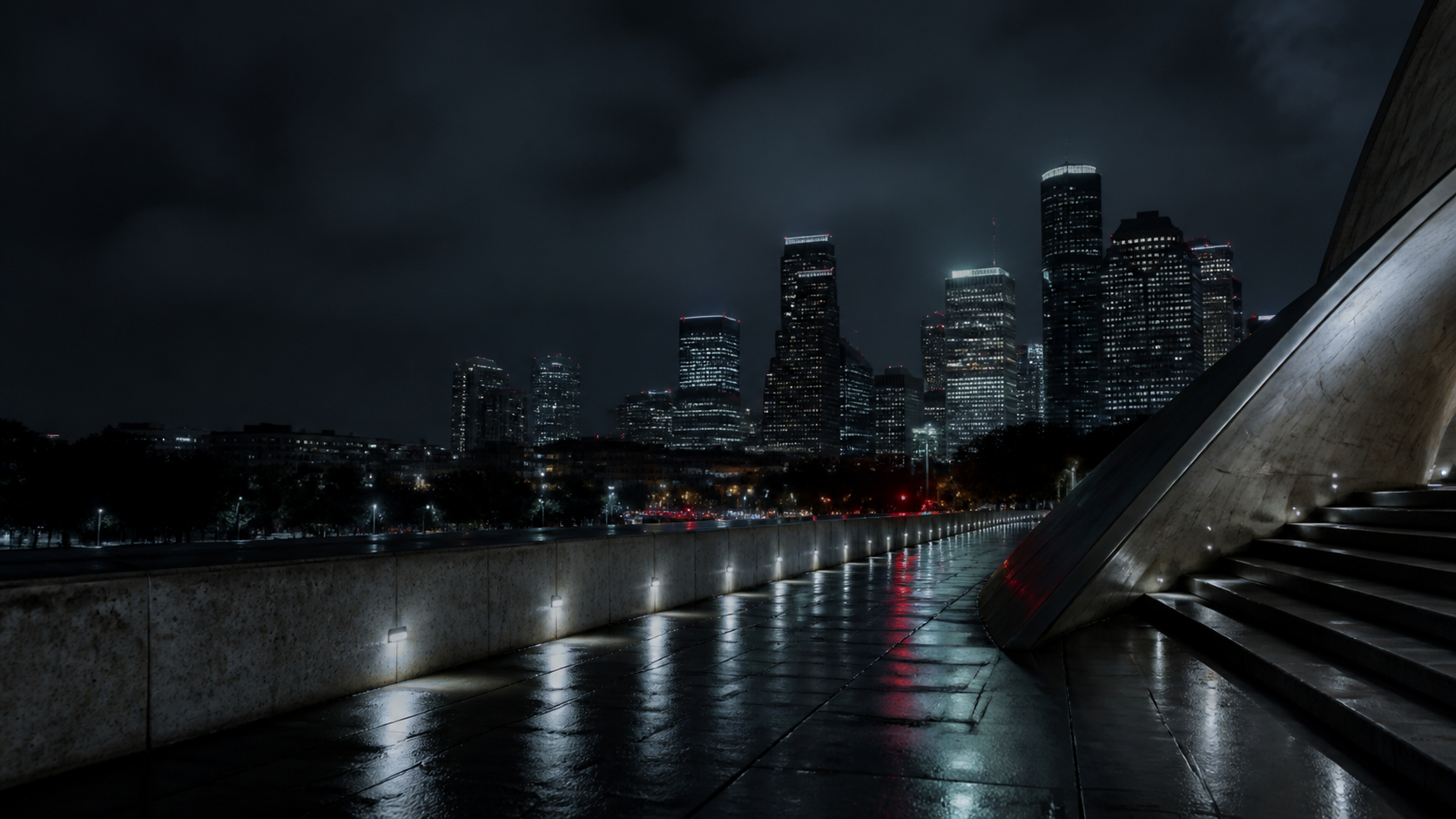 Houston skyline at night
