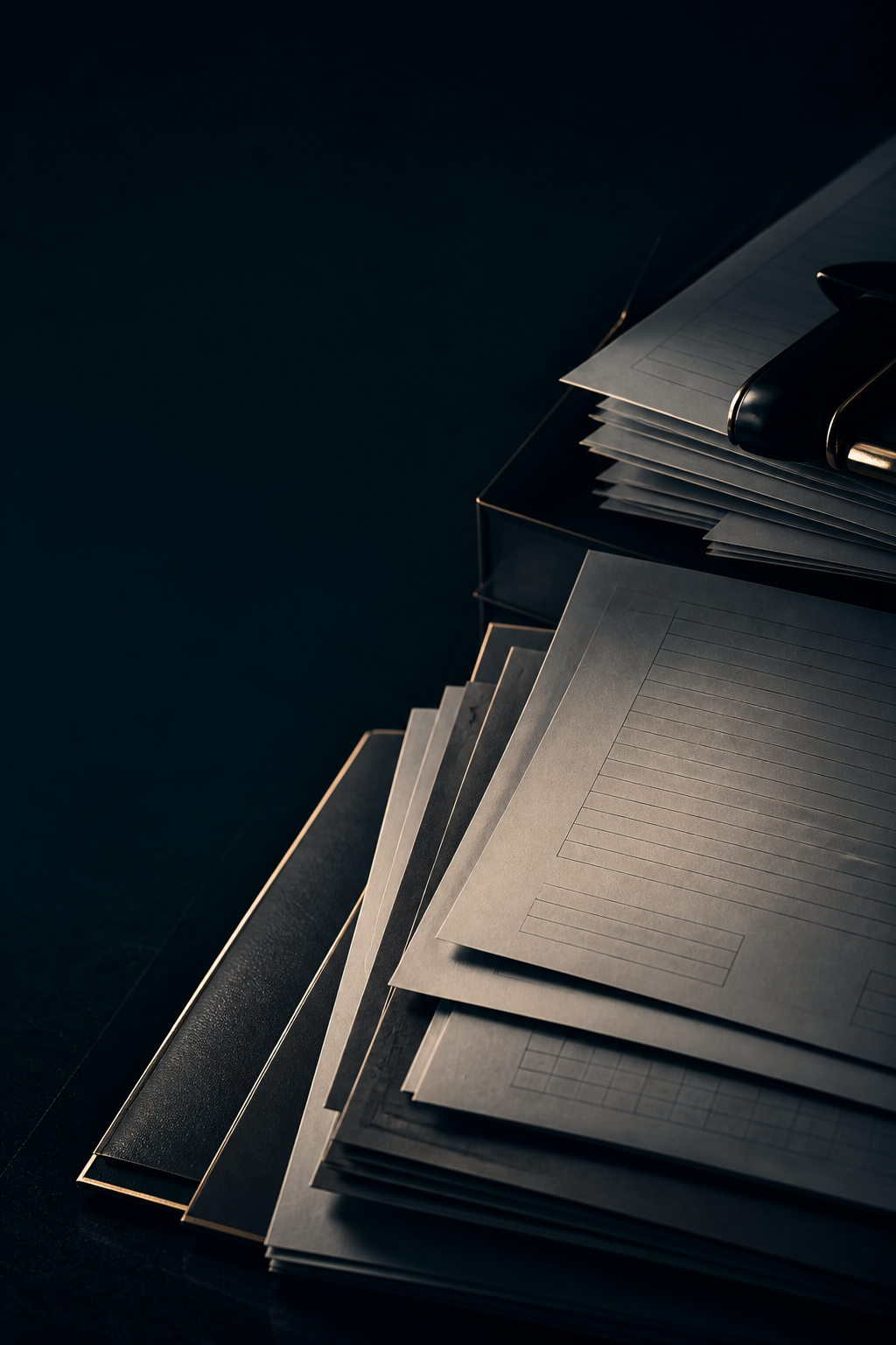 Vehicle insurance and coverage documents arranged for review